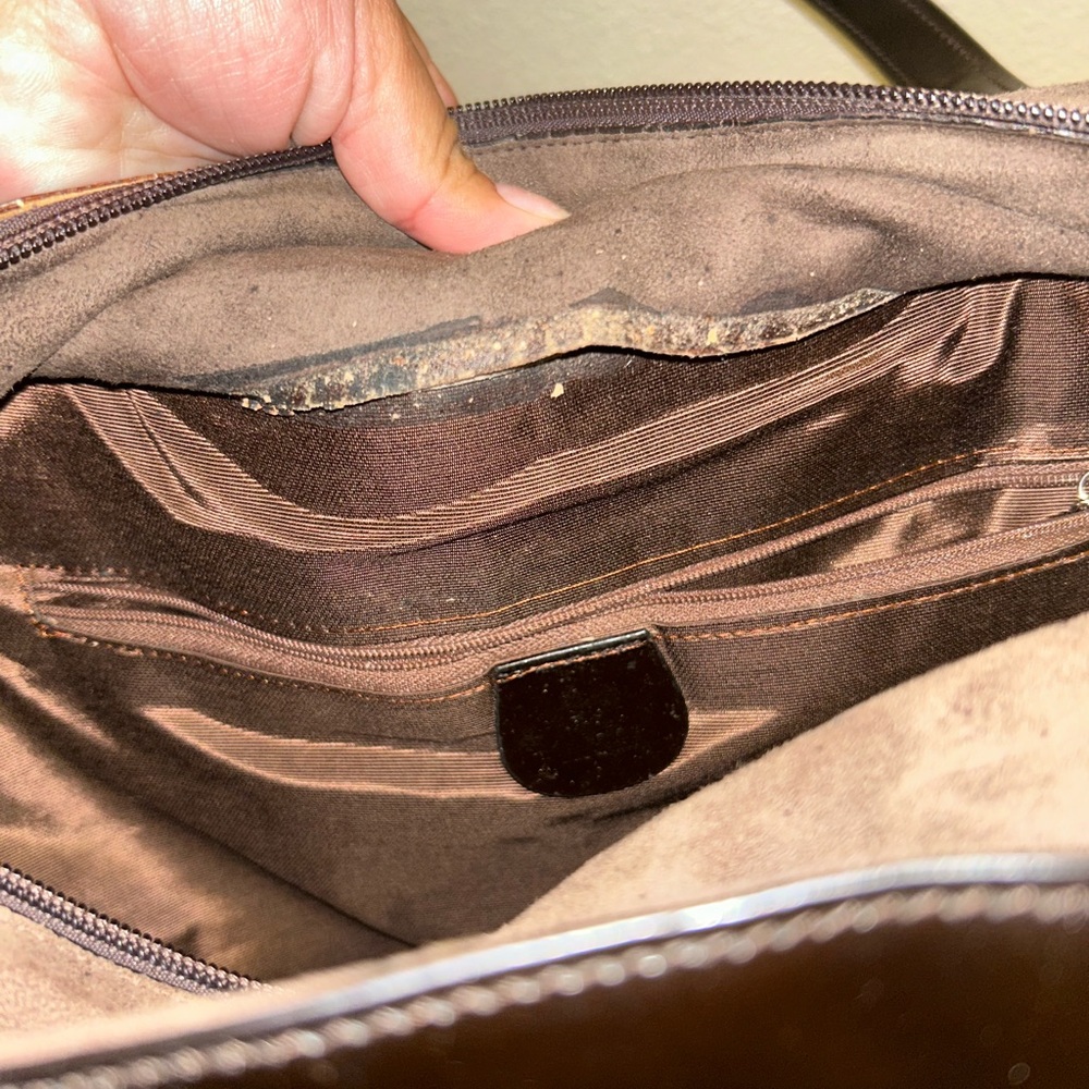 Gucci Authentic- Brown suede tote - Picture 7 of 7